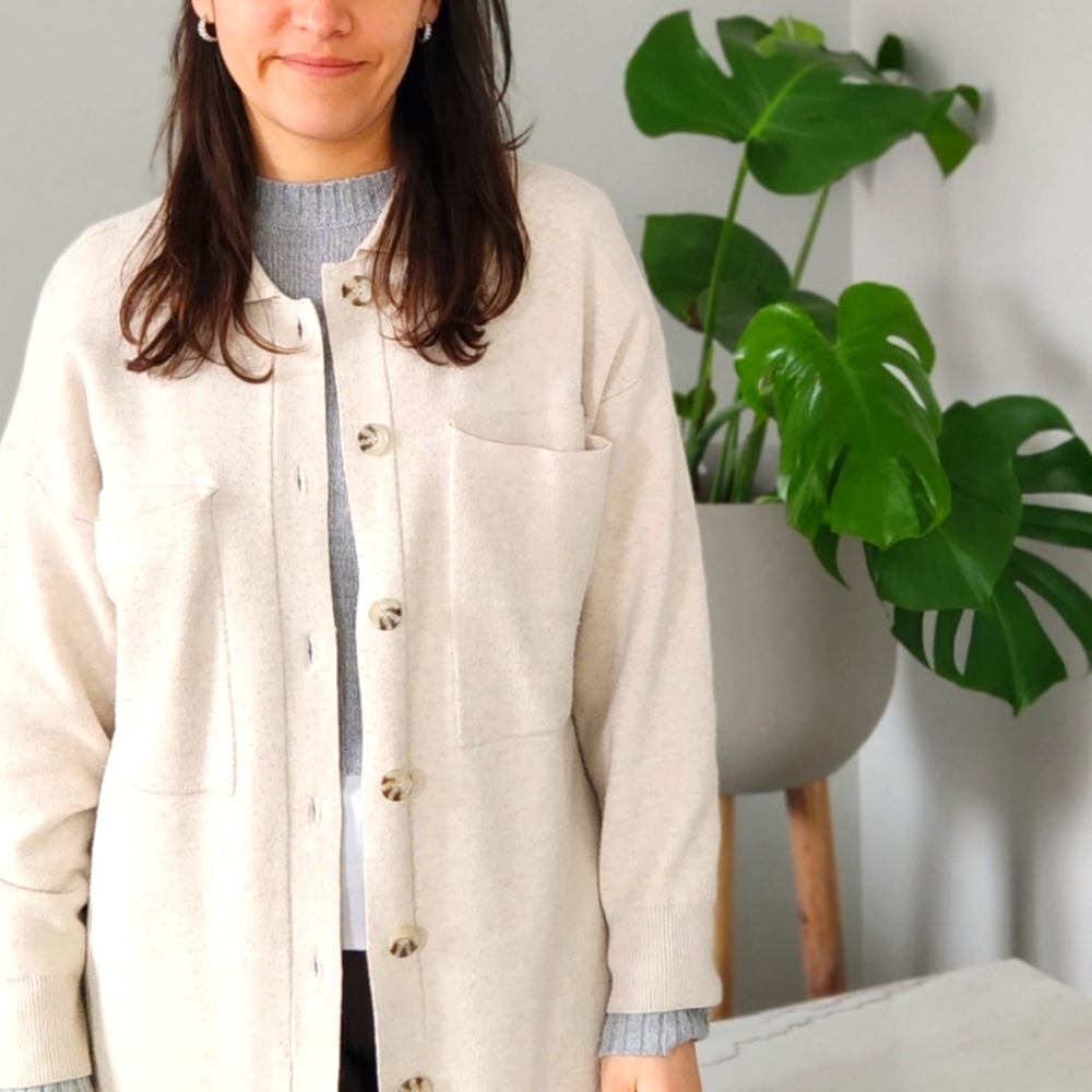 Cream colored cardigan